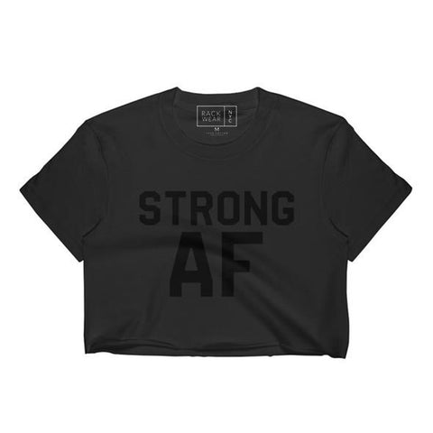 Strong AF Black Out Crop Top